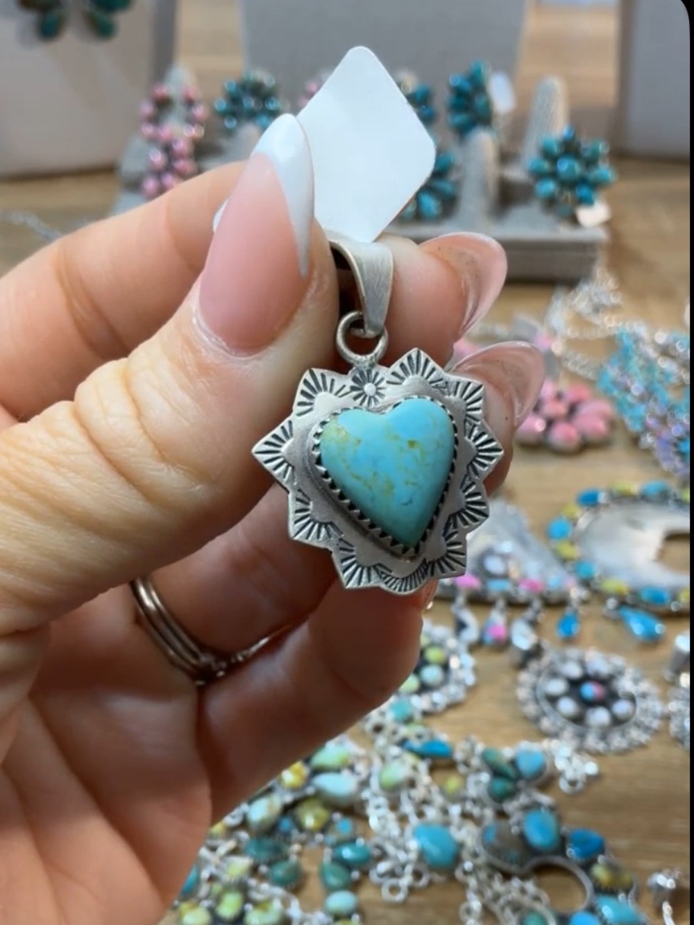 Stella Blue Turquoise Heart Pendant